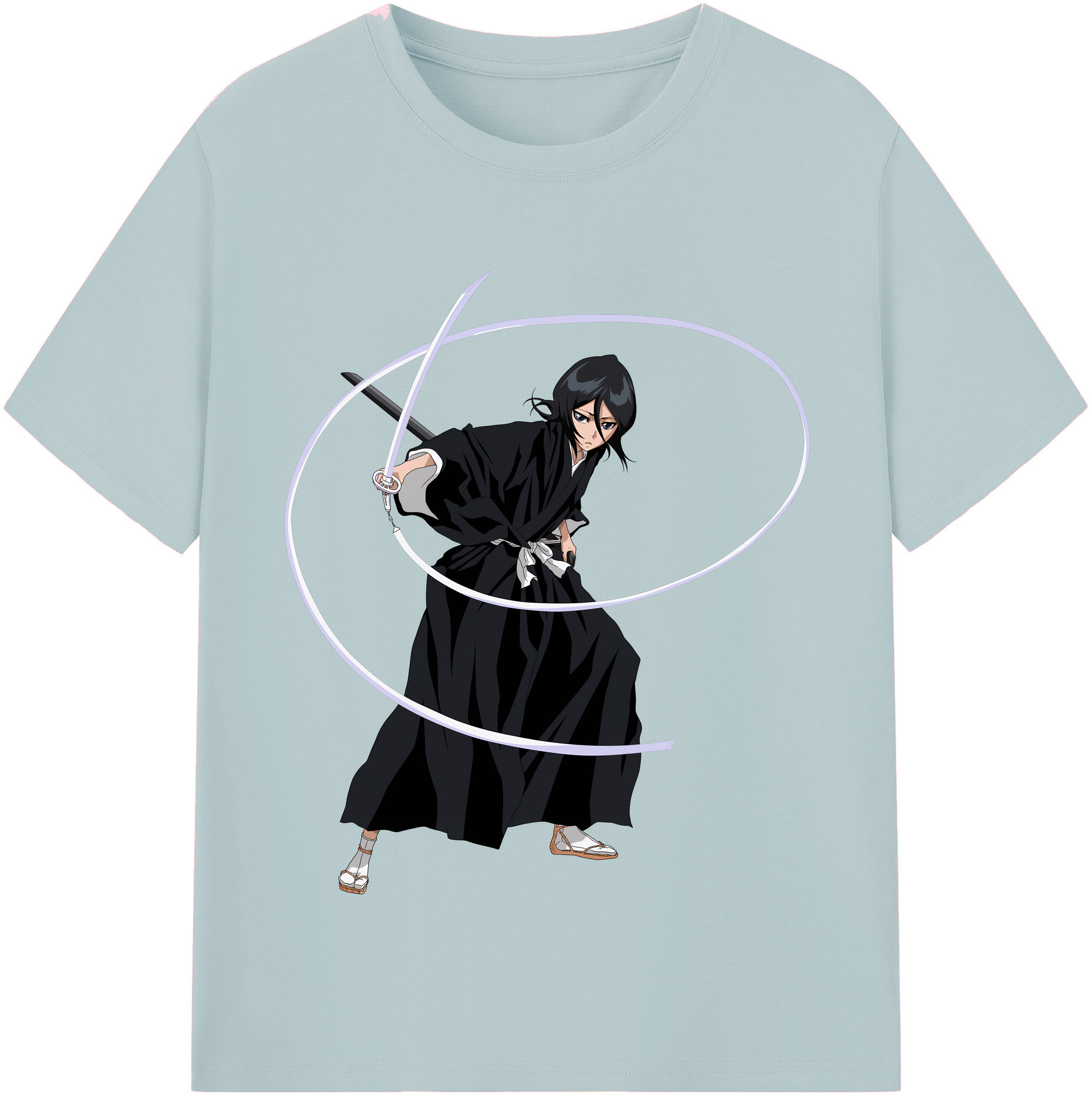 （画像用） ブリーチ 朽木ルキア BLEACH Kuchiki Rukia 綿100％半袖Tシャツ（フロントプリント）